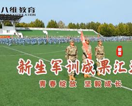 八維教育宿遷職業(yè)技術(shù)學(xué)院2025級新生軍訓成果匯演 