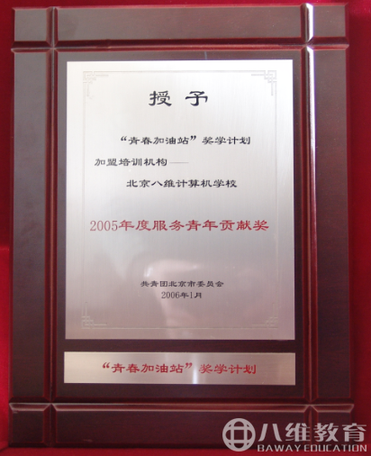 2005年度服務(wù)青年貢獻獎